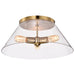 SATCO/NUVO Dover 3-Light Large Flush Mount Vintage Brass With Clear Glass (60-7422)