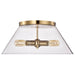 SATCO/NUVO Dover 3-Light Large Flush Mount Vintage Brass With Clear Glass (60-7422)