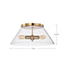 SATCO/NUVO Dover 3-Light Large Flush Mount Vintage Brass With Clear Glass (60-7422)