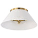 SATCO/NUVO Dover 3-Light Large Flush Mount White With Vintage Brass (60-7421)
