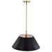SATCO/NUVO Dover 3-Light Large Pendant Black With Vintage Brass (60-7414)