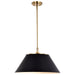 SATCO/NUVO Dover 3-Light Large Pendant Black With Vintage Brass (60-7414)