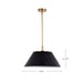 SATCO/NUVO Dover 3-Light Large Pendant Black With Vintage Brass (60-7414)