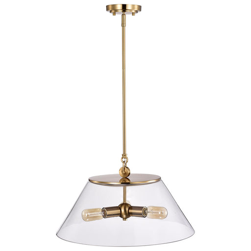 SATCO/NUVO Dover 3-Light Large Pendant Vintage Brass With Clear Glass (60-7416)
