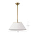 SATCO/NUVO Dover 3-Light Large Pendant White With Vintage Brass (60-7415)