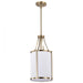 SATCO/NUVO Easton 1-Light Pendant 100W Maximum 120V Burnished Brass Finish White Linen Shade (60-7961)