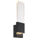 SATCO/NUVO Ellusion LED Large Wall Sconce 13W Matte Black Finish With Seeded Glass (62-1513)