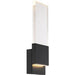 SATCO/NUVO Ellusion LED Large Wall Sconce 13W Matte Black Finish With Seeded Glass (62-1513)