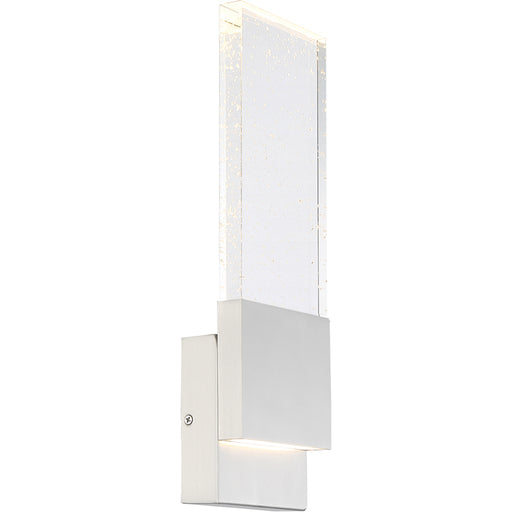 SATCO/NUVO Ellusion LED Large Wall Sconce 13W Polished Nickel Finish With Seeded Glass (62-1503)