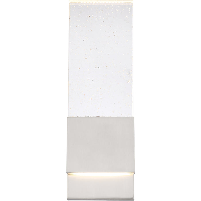 SATCO/NUVO Ellusion LED Large Wall Sconce 13W Polished Nickel Finish With Seeded Glass (62-1503)