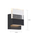 SATCO/NUVO Ellusion LED Small Wall Sconce 15W Matte Black Finish With Seeded Glass (62-1511)