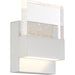 SATCO/NUVO Ellusion LED Small Wall Sconce 15W Polished Nickel Finish With Seeded Glass (62-1501)