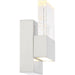 SATCO/NUVO Ellusion LED Small Wall Sconce 15W Polished Nickel Finish With Seeded Glass (62-1501)