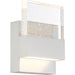 SATCO/NUVO Ellusion LED Small Wall Sconce 15W Polished Nickel Finish With Seeded Glass (62-1501)