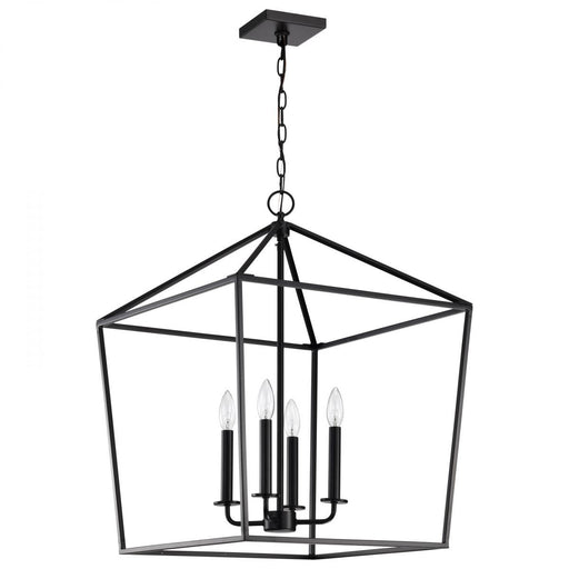 SATCO/NUVO Emma 4-Light Large Pendant 60W Maximum 120V Matte Black Finish (60-7942)