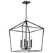 SATCO/NUVO Emma 4-Light Large Pendant 60W Maximum 120V Matte Black Finish (60-7942)