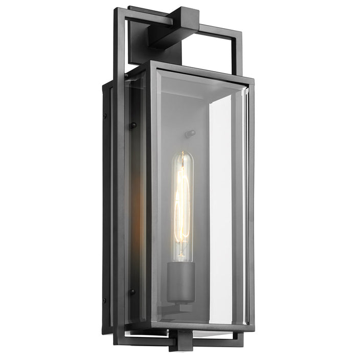 SATCO/NUVO Exhibit 1-Light Large Wall Lantern Matte Black Finish With Clear Glass (60-7545)