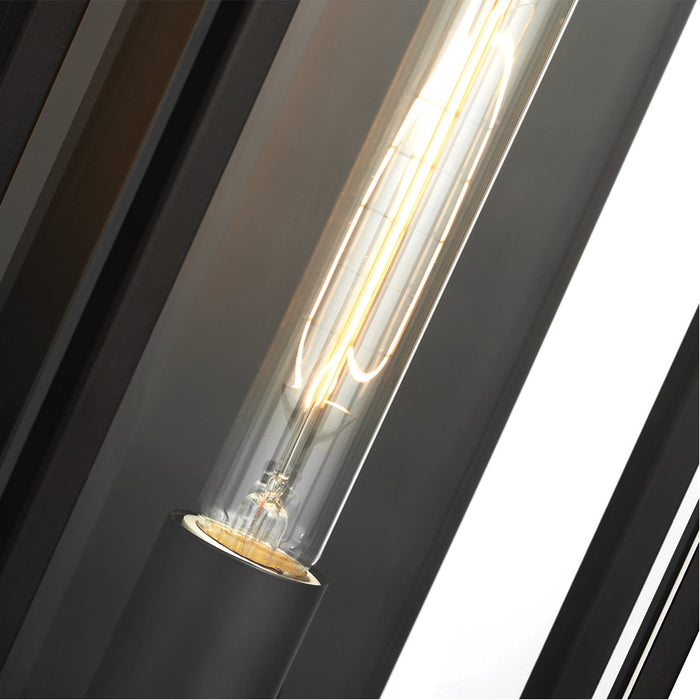 SATCO/NUVO Exhibit 1-Light Large Wall Lantern Matte Black Finish With Clear Glass (60-7545)