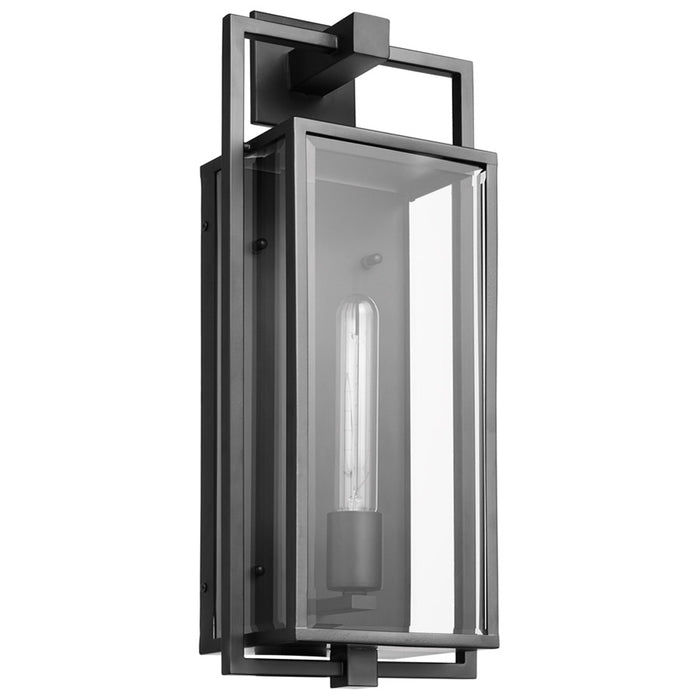 SATCO/NUVO Exhibit 1-Light Large Wall Lantern Matte Black Finish With Clear Glass (60-7545)