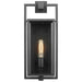 SATCO/NUVO Exhibit 1-Light Medium Wall Lantern Matte Black Finish With Clear Glass (60-7544)