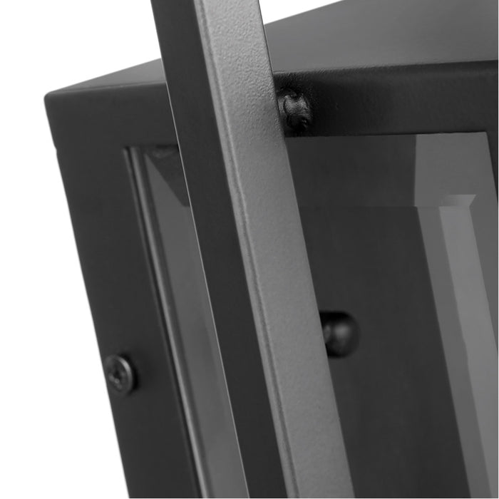 SATCO/NUVO Exhibit 1-Light Medium Wall Lantern Matte Black Finish With Clear Glass (60-7544)