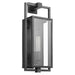 SATCO/NUVO Exhibit 1-Light Medium Wall Lantern Matte Black Finish With Clear Glass (60-7544)