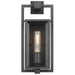SATCO/NUVO Exhibit 1-Light Small Wall Lantern Matte Black Finish With Clear Glass (60-7543)