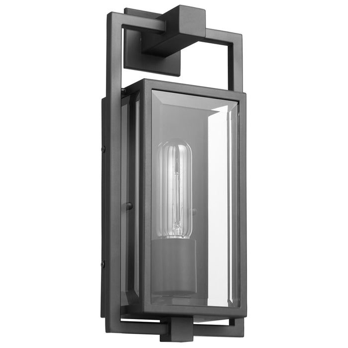 SATCO/NUVO Exhibit 1-Light Small Wall Lantern Matte Black Finish With Clear Glass (60-7543)