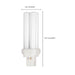 SATCO/NUVO FDL22LE/D/PLC 15MM 22W Pin-Based Compact Fluorescent 2700K 84 CRI GX32D-2 Base (S6020)