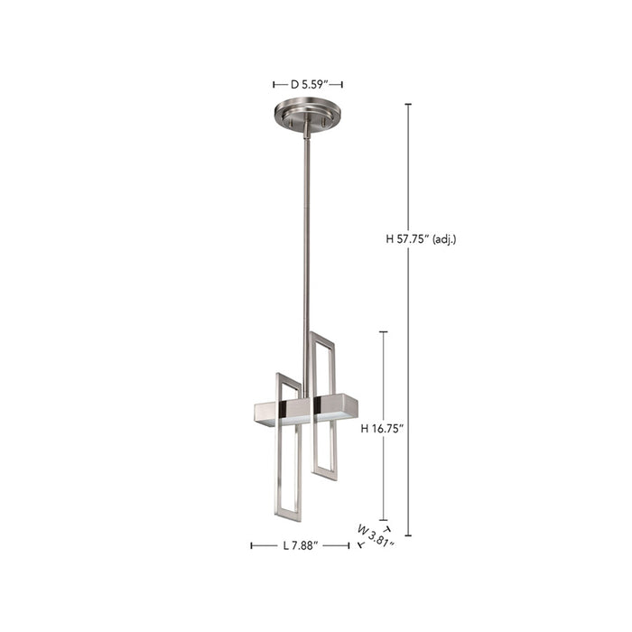 SATCO/NUVO Frame LED Pendant With Frosted Glass (62-106)