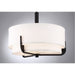 SATCO/NUVO Frankie 3-Light 14 Inch Pendant Aged Bronze Finish With White Glass (60-6543)