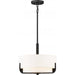 SATCO/NUVO Frankie 3-Light 14 Inch Pendant Aged Bronze Finish With White Glass (60-6543)