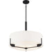 SATCO/NUVO Frankie 4-Light 24 Inch Pendant Aged Bronze Finish With White Glass (60-6544)