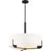 SATCO/NUVO Frankie 4-Light 24 Inch Pendant Aged Bronze Finish With White Glass (60-6544)