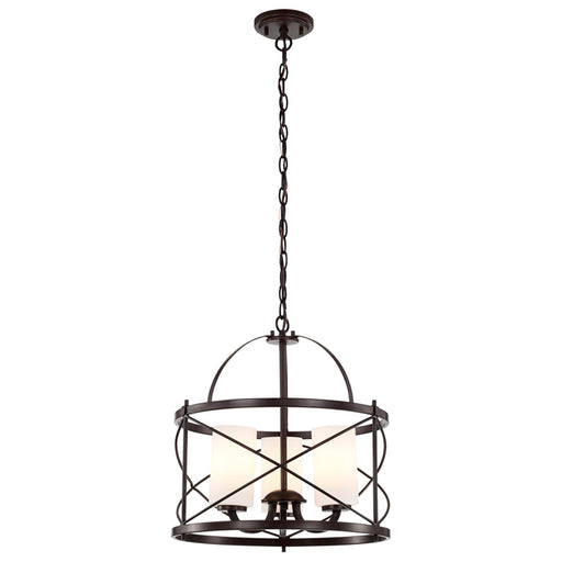 SATCO/NUVO Ginger 3-Light Pendant With Etched Opal Glass (60-5337)