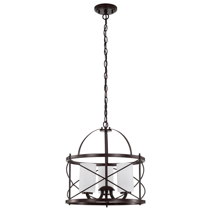 SATCO/NUVO Ginger 3-Light Pendant With Etched Opal Glass (60-5337)