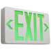 SATCO/NUVO Green LED Exit Sign 90-Minute NiCad Battery Backup 120/277V Single/Dual Face Universal Mounting (67-100)