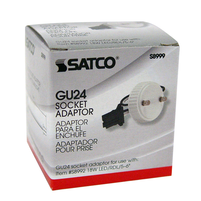 SATCO/NUVO Gu24 Socket Adapter For Recessed Down Light (S8999)
