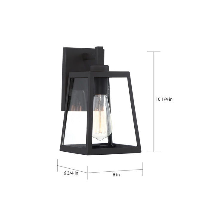 SATCO/NUVO Halifax 1-Light Small Lantern Matte Black Finish With Clear Glass (60-6581)