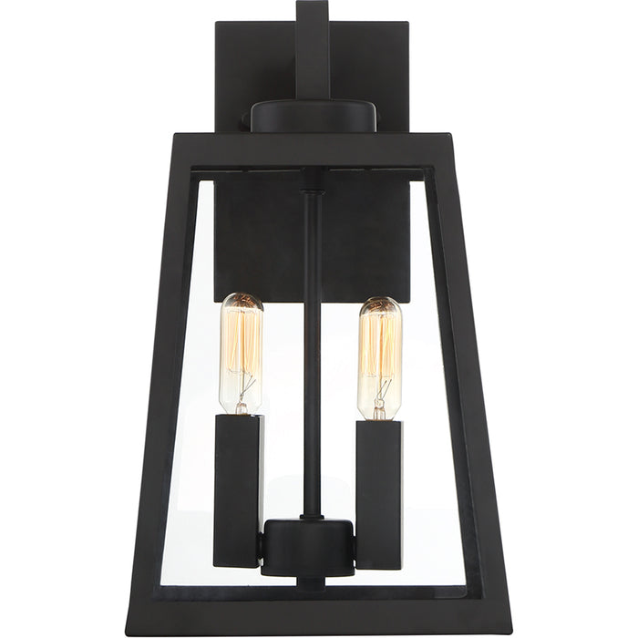 SATCO/NUVO Halifax 2-Light Medium Lantern Matte Black Finish With Clear Glass (60-6582)