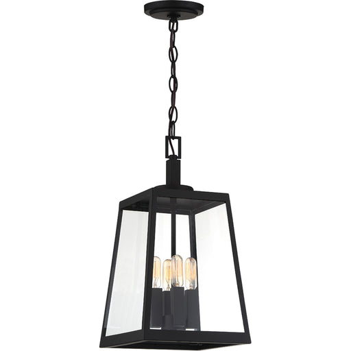 SATCO/NUVO Halifax 4-Light Hanging Lantern Matte Black Finish With Clear Glass (60-6584)