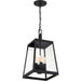 SATCO/NUVO Halifax 4-Light Hanging Lantern Matte Black Finish With Clear Glass (60-6584)