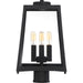 SATCO/NUVO Halifax 4-Light Post Lantern Matte Black Finish With Clear Glass (60-6585)