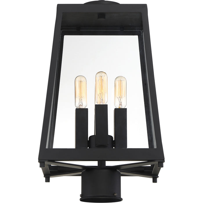 SATCO/NUVO Halifax 4-Light Post Lantern Matte Black Finish With Clear Glass (60-6585)