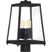 SATCO/NUVO Halifax 4-Light Post Lantern Matte Black Finish With Clear Glass (60-6585)