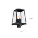 SATCO/NUVO Halifax 4-Light Post Lantern Matte Black Finish With Clear Glass (60-6585)