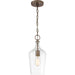 SATCO/NUVO Hartley 1-Light Pendant Fixture Antique Copper Finish With Clear Glass (60-6748)