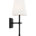 SATCO/NUVO Highline 1-Light Vanity Aged Bronze Finish With White Linen Shade (60-6709)