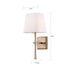 SATCO/NUVO Highline 1-Light Vanity Burnished Brass Finish With White Linen Shade (60-6707)