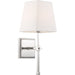 SATCO/NUVO Highline 1-Light Vanity Polished Nickel Finish With White Linen Shade (60-6708)